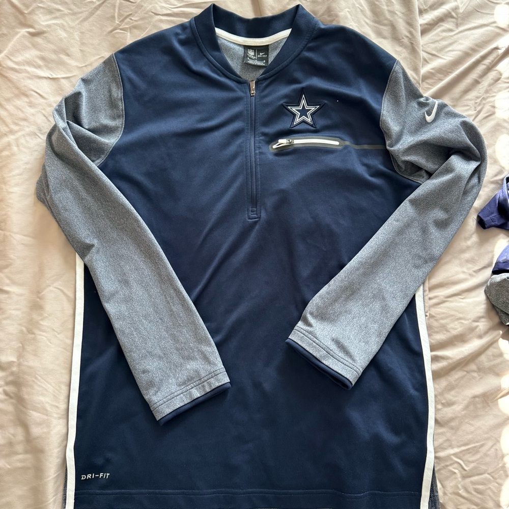NFL DRI-FIT Navy and Gray Pullover